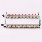 Коллекторная группа с расходомерами UNI-FITT 1"x3/4"ЕК 9 выходов (нерж. сталь) 